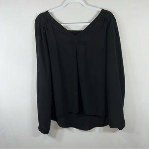 41 Hawthorn Black Dressy V-Neck Women’s Blouse size Small